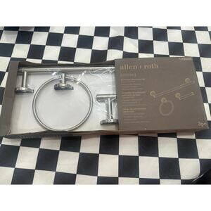 Allen + Roth brushed nickel latitude bathroom hardware set NEW 3 piece remodel